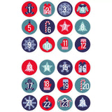 set de pegatinas para un calendario de adviento personalizado