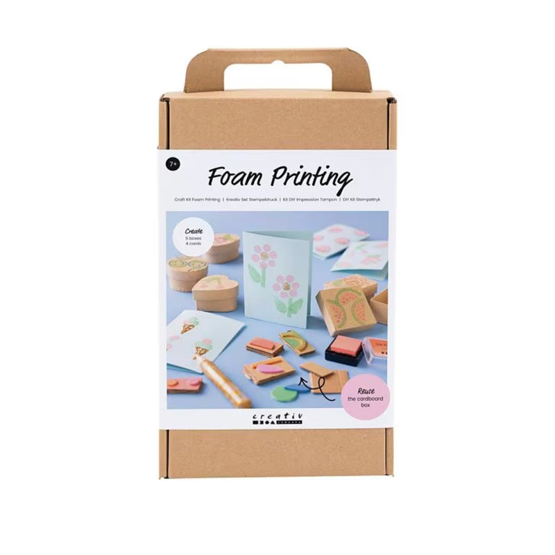 Kit de manualidades impresión de sellos Creativ con foam y cartulinas