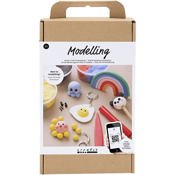 kit de modelado infantil Creativ con arcilla Silk Clay y accesorios