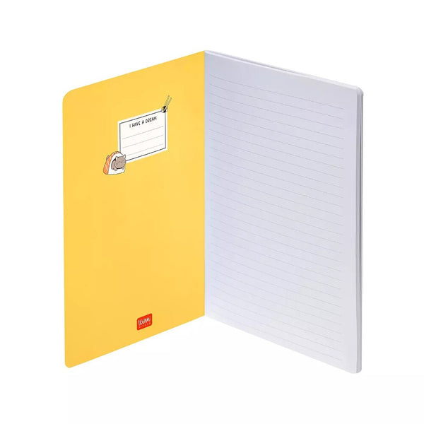 libreta a5 con hojas a rayas sushi cat legami