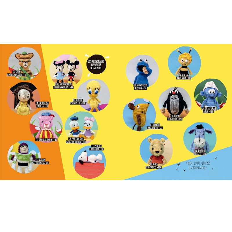 Proyectos de amigurumi para niños incluidos en el libro