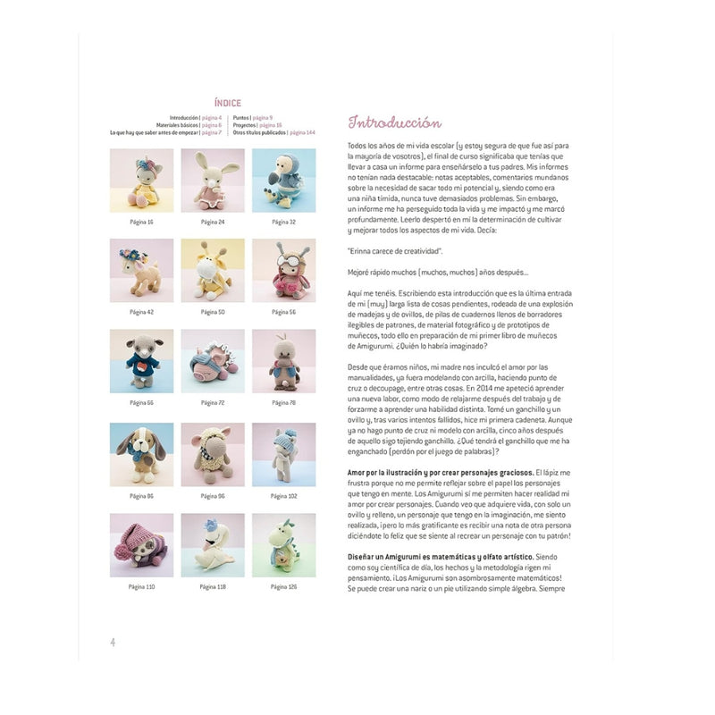 Libro con 15 proyectos de amigurumi explicados paso a paso