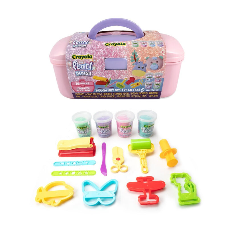 maletín creativo de 16 piezas plastilina perla crayola