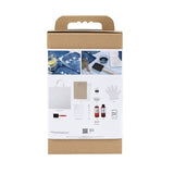 Proceso de impresión azul con cianotipia sobre tela Creativ