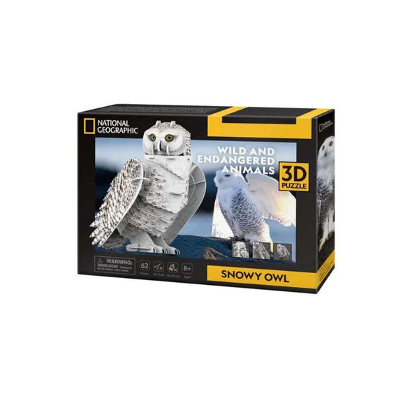 Maqueta 3D articulada del búho nival 