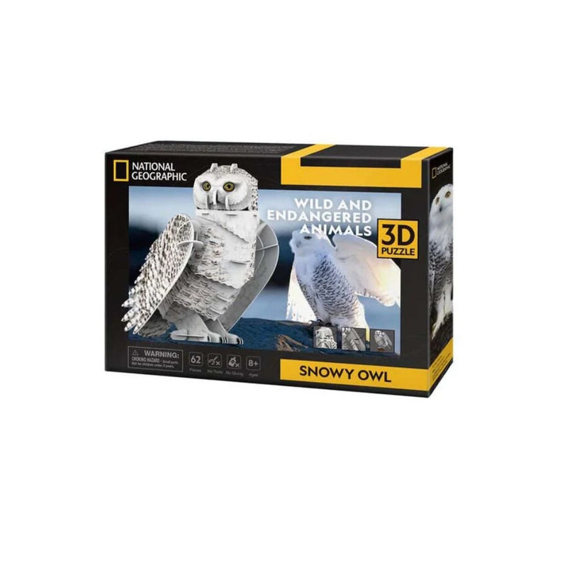 Maqueta 3D articulada del búho nival 