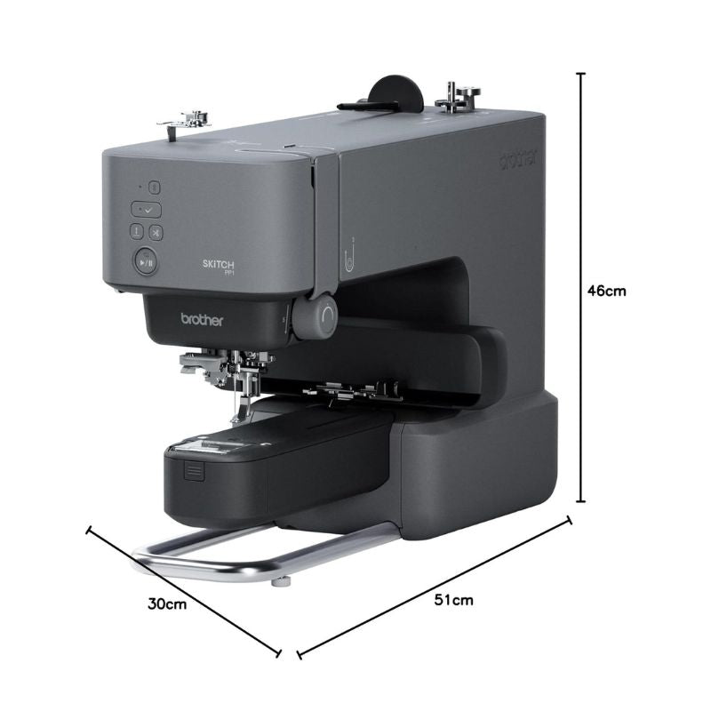 Máquina de Bordar Artemio Brother PP1 Skitch, tamaño de maquina