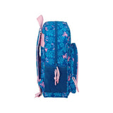 mochila stitch y angel color azul safta