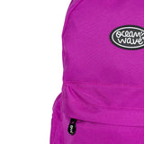 Mochila escolar violeta Ocean's Wave con múltiples compartimentos y estilo moderno