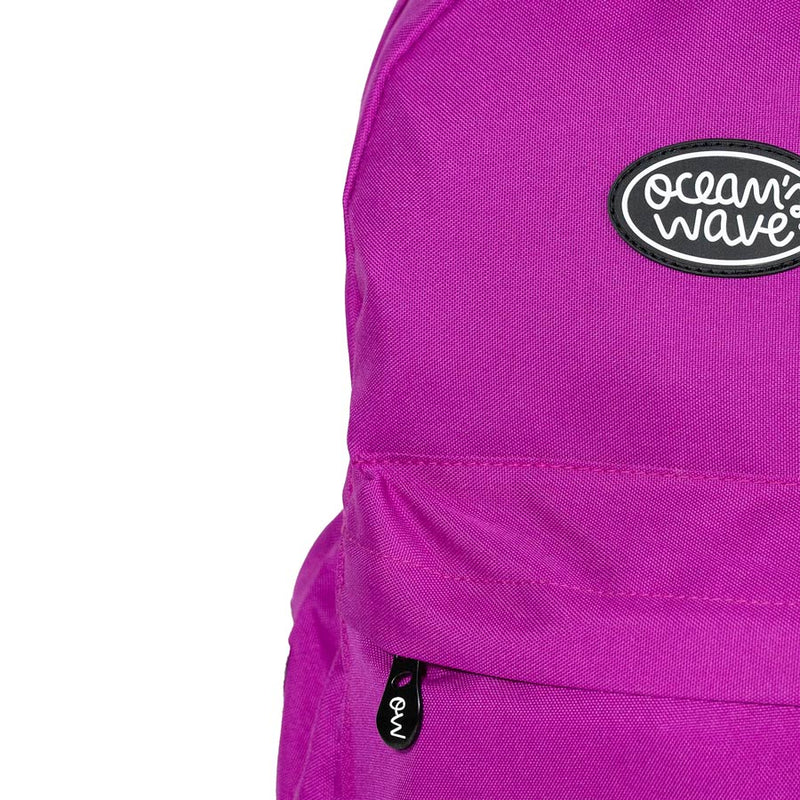 Mochila escolar violeta Ocean's Wave con múltiples compartimentos y estilo moderno