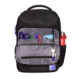 Mochila negra de la marca oxford con organizadores interiores