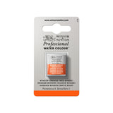 acuarela profesional winsor & newton media pastilla naranja winsor matiz rojo