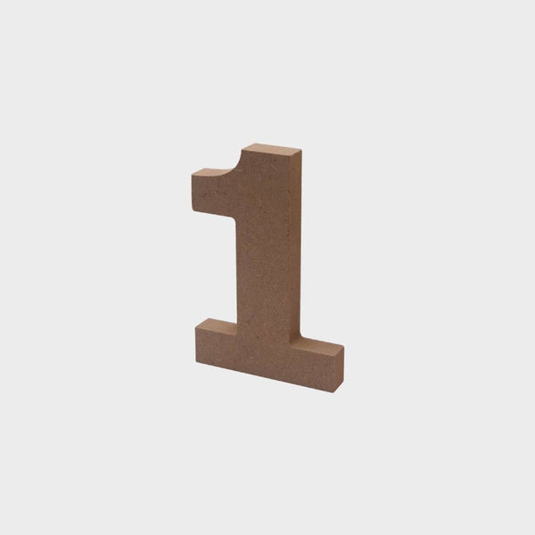 Números de madeira 11,5 cm Camadas de