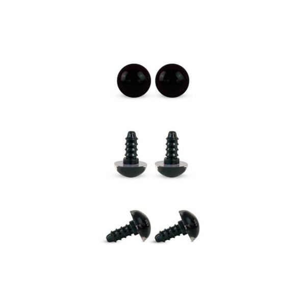 Ojos de Seguridad Negros para Amigurumis