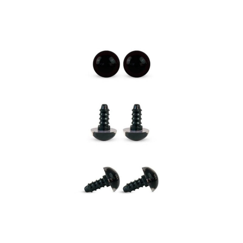 Ojos de Seguridad Negros para Amigurumis