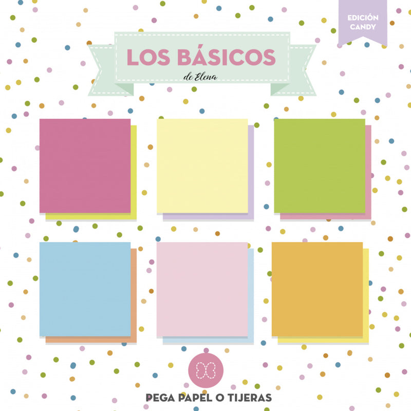 set de 6 papeles de scrapbooking 30,5 cm de Elena Roche Candy Basic Crea