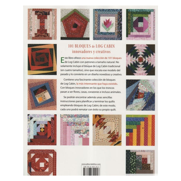 Patrones a tamaño real para bloques Log Cabin