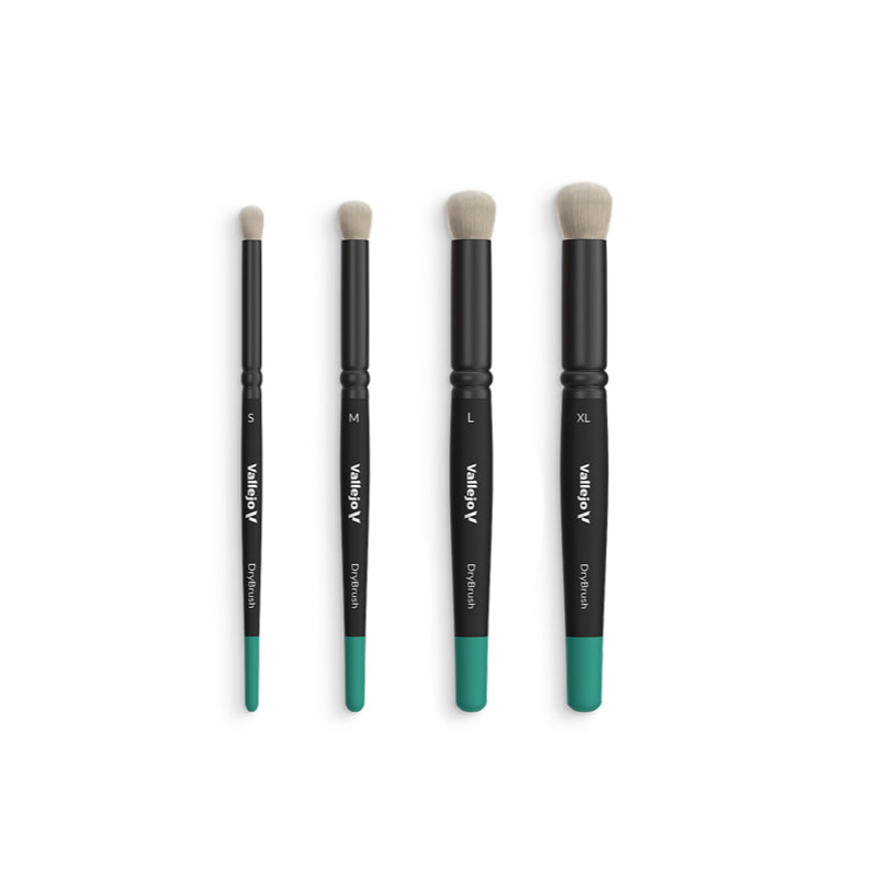 pincel en seco dry brush de cerdas naturales vallejo model