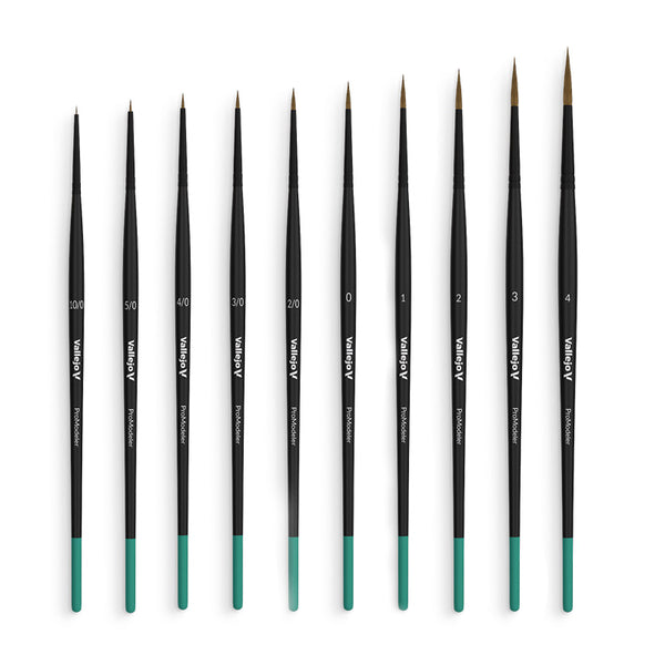 pinceles vallejo para maquetas promodeler fibras naturales del 10/0 al 4