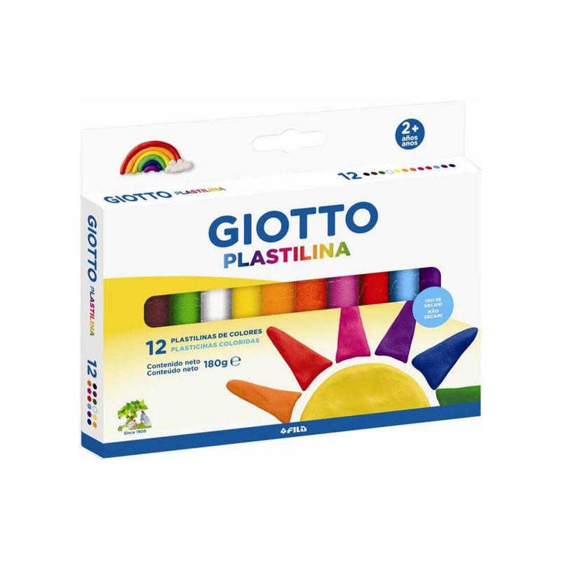 plastilina escolar giotto pack de 12 unidades