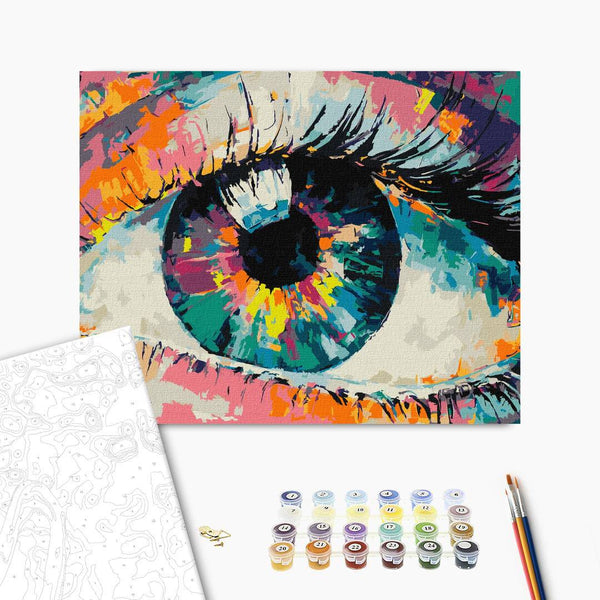 Pintar por Números Ojo de Colores Ideyka