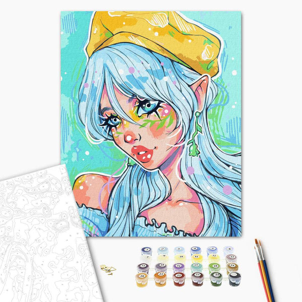Pintar por Números Anime Girl Ideyka