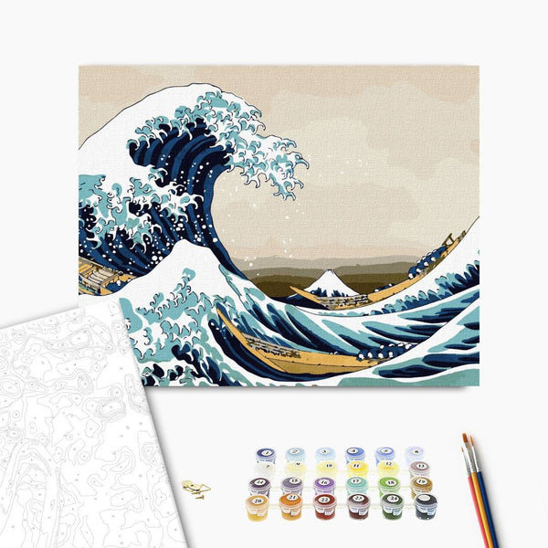 Pintar por Números Gran Ola de Kanagawa Ideyka