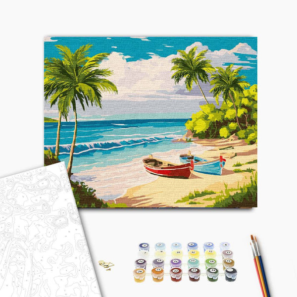Ideias de praia para dois com pintura por números