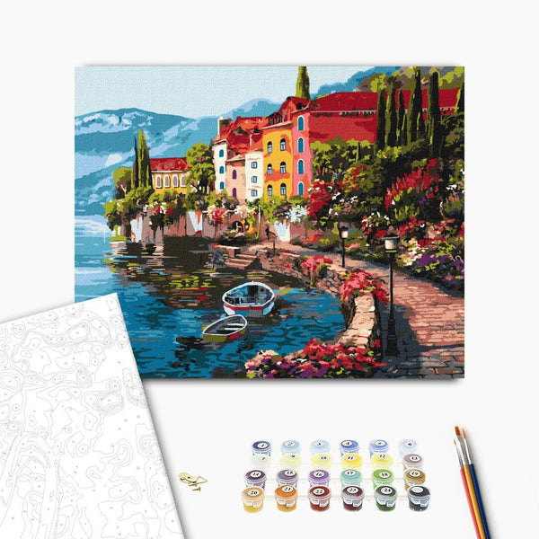 Ideias para pintar por números na cidade costeira
