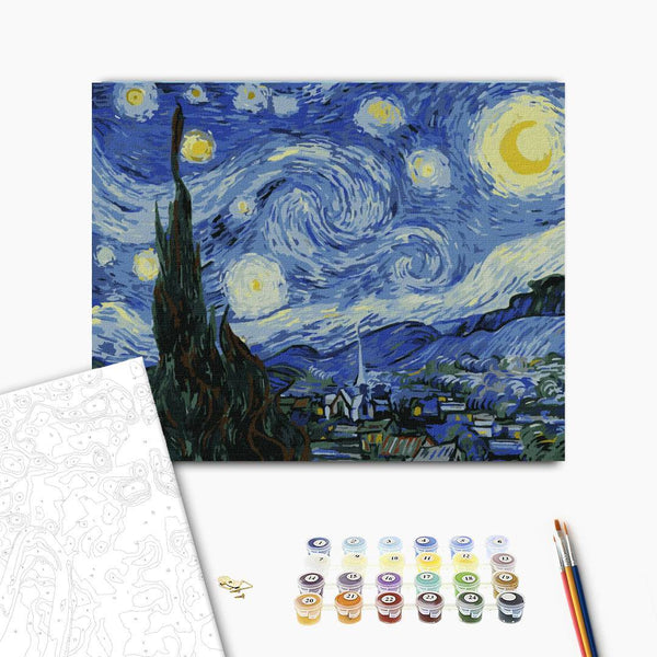 Pintar por Números La Noche Estrellada Van Gogh Ideyka