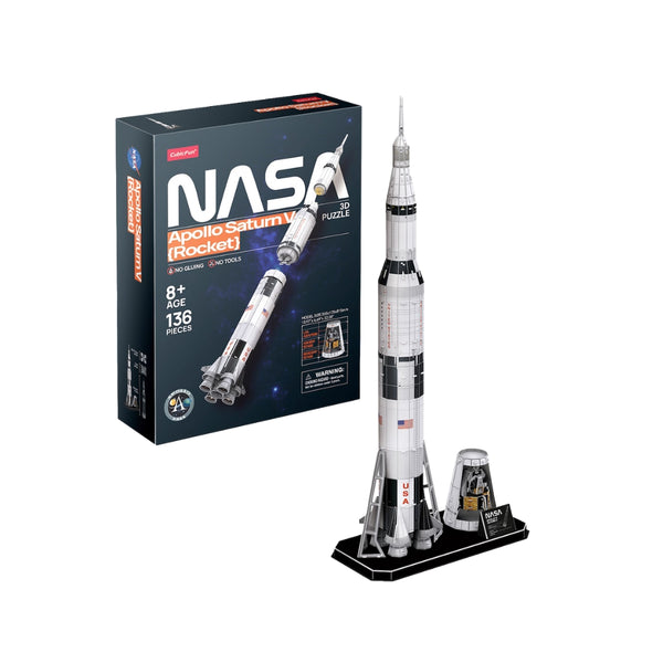 Puzzle 3D del cohete Apolo Saturno V de la NASA