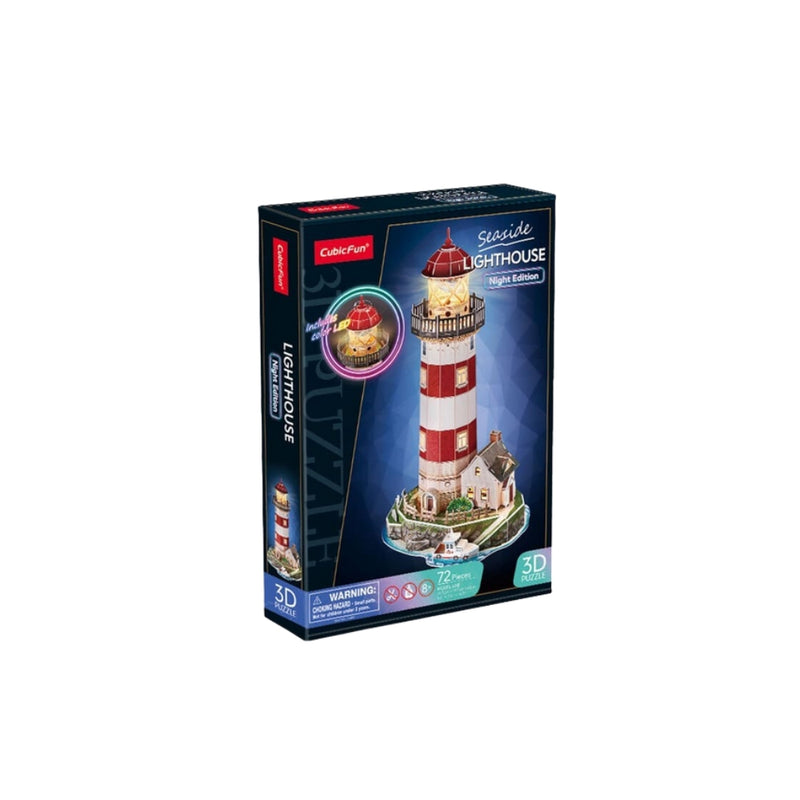 Puzzle 3D Faro Con Luz LED Night Edition