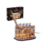 Puzzle 3D Museo Branchiosaurio montado con luces LED