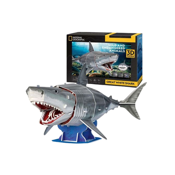 uzzle 3D Tiburón Blanco de CubicFun y National Geographic