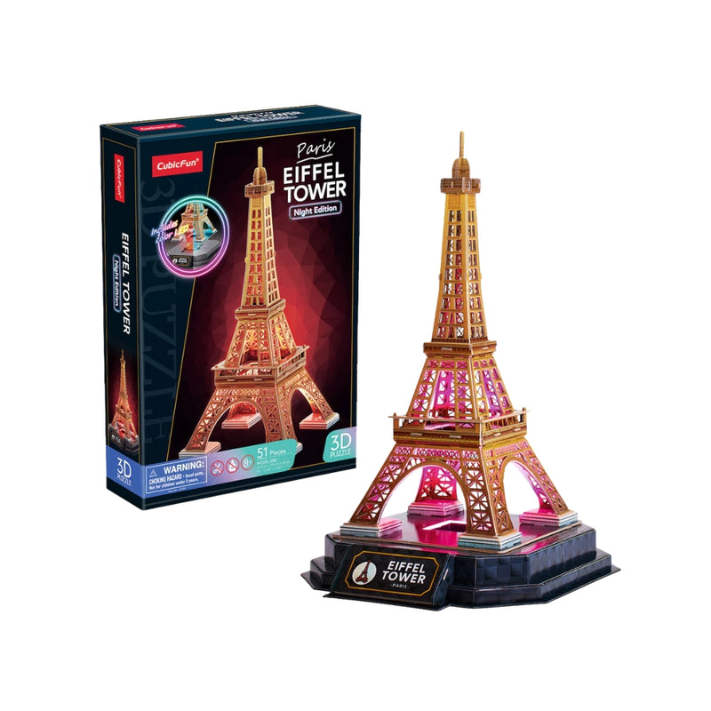 Puzzle 3D Torre Eiffel Night Edition con luz LED 