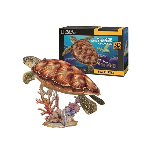 Puzzle 3D Tortuga Marina de CubicFun y National Geographic 