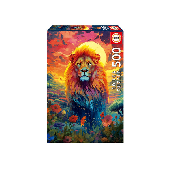 Puzzle 500 Piezas Mirada Majestuosa del León Educa
