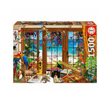 Puzzle 1500 Piezas Ventana del Observador de Aves Educa
