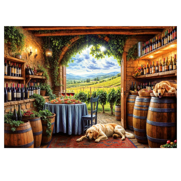 Puzzle Educa 1000 Piezas Canes et Vinum, rompecabezas 