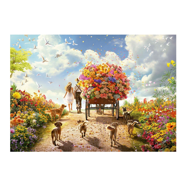 Puzzle Educa 1000 piezas Carro de Flores 