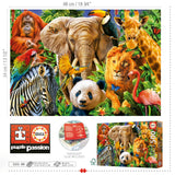 Puzzle Educa 500 Piezas Collage de Animales Salvajes, Rompecabezas 