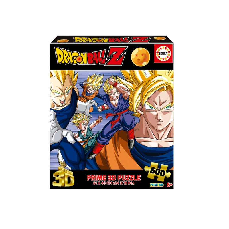 Puzzle Educa 500 Piezas Dragon Ball 3D Lenticular escena Super Saiyan
