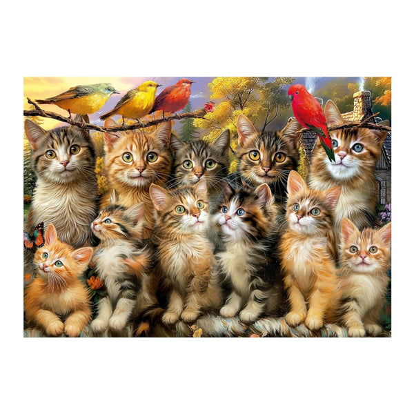 Puzzle Educa 500 Piezas Gatitos y Pájaros 