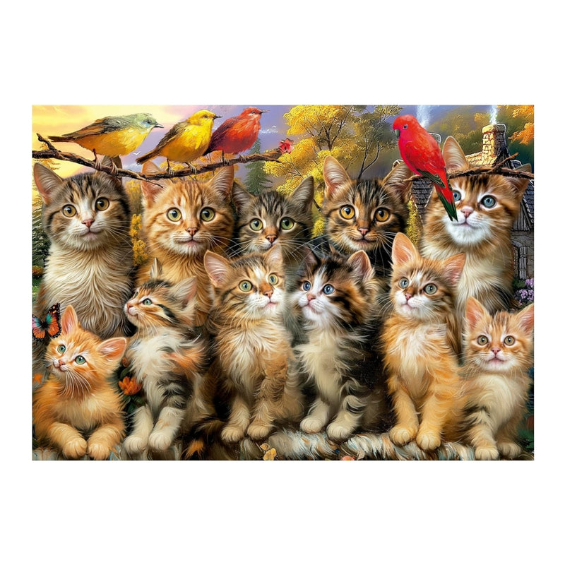 Puzzle Educa 500 Piezas Gatitos y Pájaros 