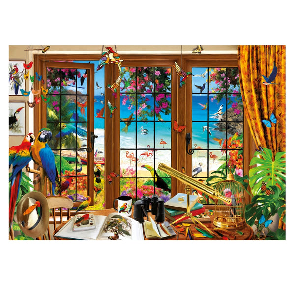Puzzle Educa 1500 Piezas Ventana del Observador de Aves, Rompecabezas