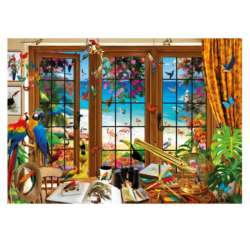 Puzzle Educa 1500 Piezas Ventana del Observador de Aves, Rompecabezas