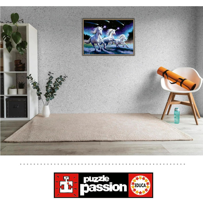 Puzzle adultos, Educa fantasía Unicornios 1000 piezas