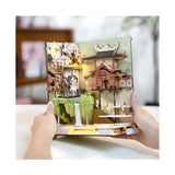 detalles maqueta sujetalibros robotime book nook miniaturas por dentro