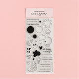 set de 37 sellos acrilicos basic crea happy days sami garra