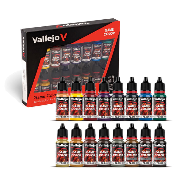 set 16 colores vallejo game color advanced
